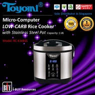 TOYOMI LOW-CARB Rice Cooker Stainless Steel Pot 1.8L - RC 4348SS