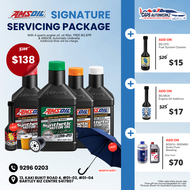Car Servicing Package - AMSoil Signature Series 4 Quarts Engine Oil Service Package with Labour | 0W