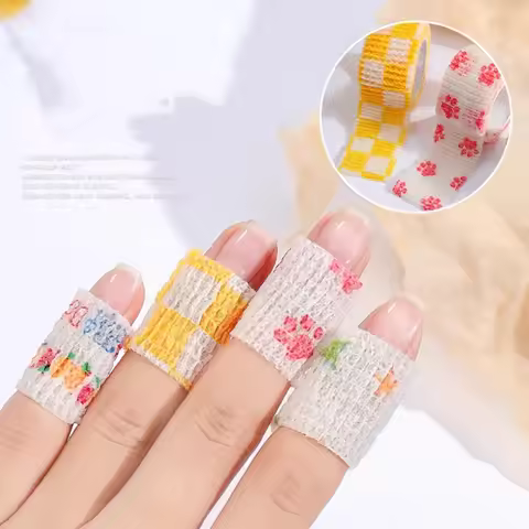Self-Adhesive Elastic Bandage Manicure Protective Gear Flex Nail Finger Protection Bandage Roll Tape