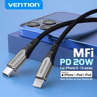 Vention Lightning Cable USB-C to Lightning Fast PD Charging Cable MFi certified 3A Date Cable For iOS devices iphone ipad ipod USB-C to Lightning PD Fast Charging Date Cable Gray