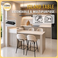 [FREE INSTALLATION] Como Home NOVA Extendable Island Table Kitchen Island Cabinet Dry Kitchen Area