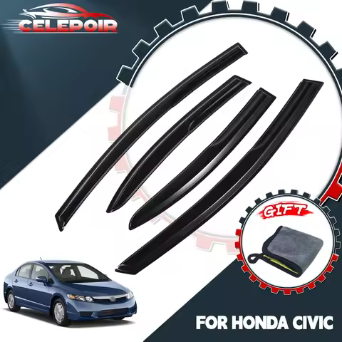 For Honda Civic 2012-2015 Mugen Window Visor Sun Rain Guards Deflectors