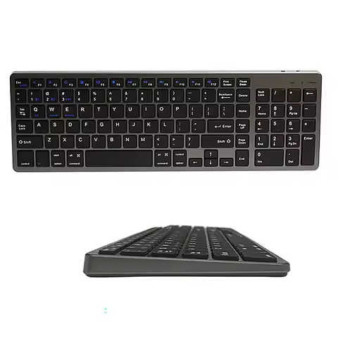 Ultra Slim Wireless Bluetooth Keyboard Compatible for Mac OS/iOS/iPad OS Rechargeable Keyboard for M