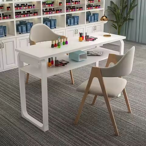 Luxury Nail Salon Furniture Nail Table Spa Manicure Table With Chair