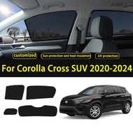 Car curtain sunshade For Toyota Corolla Cross SUV 2020-2024 Car Window SunShade Shield Front Windshield Rear Side Curtain Sun Shade Visor Customized Car Sunshade