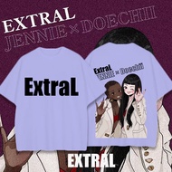 ✨NEW✨ Dewasa Baju T-Shirt Cartoon JENNIE & Doechii - ExtraL Single Men Pure Cotton Printed Short Sle