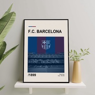 European Football Club Frame Poster Size 10R-16R - Barcelona Frameblock