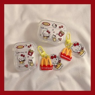 airpods earpods case Cute cartoon McDonald's kitty cat for AirPods case AirPodsPro apple earphone ca