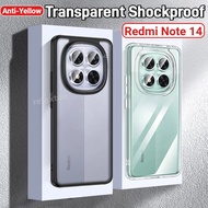 Transparent Casing For Xiaomi Redmi Note 14 Note14 Pro Plus + Pro+ 14Pro+ Note14Pro+ 5G 4G Matte Cle