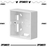 OPTIMISTI8E Switch Socket Box, 86 Type PVC Switch Installation Box, White 33/50mm Junction Outfit Bo