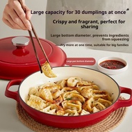 26cm Enamel Cast Iron Casserole Pot, Dutch Oven Baking Pot Hot Pot Multi-Functional Stewing Pot Wok 
