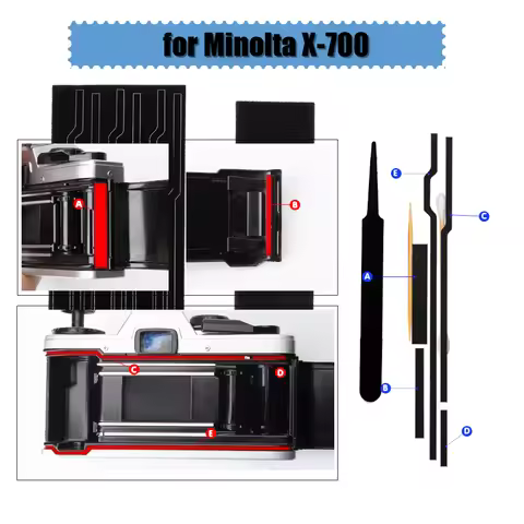 Film Camera Repair Kits Accessories for Minolta X-700 Self Adhesive Light Proof Camera Seal Foam Spo