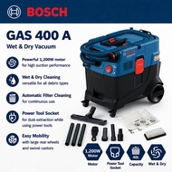 [ BOSCH ] (GAS 400 A) Wet & Dry Vacuum 1200W | 40L Capacity | Power Tool Socket