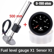 12V 24V 0~190 Ohm Fuel Level Sensor With 7 Colors Backlight Fuel Level Gauge Fit For Car Boat RV Cam