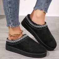 รองเท้าเด็กผู้หญิง Uggs ไหมพรมลูกฟูกซับอุ่นพื้นหนารุ่นใหม่ 2024 นำเข้าจากต่างประเทศ ไม่มีส้น ปิดปลาย