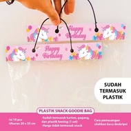 UNICORN PLASTIC GOODIE BAG CHILDREN'S BIRTHDAY BAG SOUVENIR WRAP SIZE 20 X 35 CM GIFT BAG BIRTHDAY D