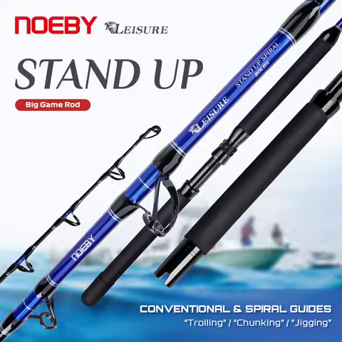 Noeby Big Game Conventional Trolling Fishing Rod 1.66m 1.7m Chunking Jigging Spiral Guides E-glass S