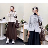 Coquette Stripe Blouse korean style ribbon blouse viral