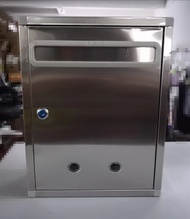 Mailbox Outdoor stainless steel Suggestion Box Mail Peti Surat Letter Box 34CM Hight 26.5CM long Let
