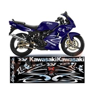 KAWASAKI ZX150 KRR150 BODY STICKER KENJI SILVER CHROME CUSTOM