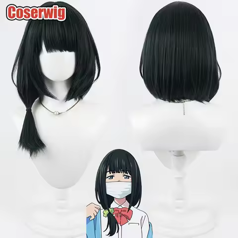 Coserwig Synthetic Hair Hass Cosplay Wigs SSSS.Gridman Hass Role Play Halloween Short Straight Dark 