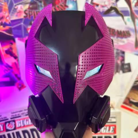 Earth-42 Miles Mask with Light Eyes Spider-Man: Across The Spider-Verse Prowler-Miles Cos Masks Hall