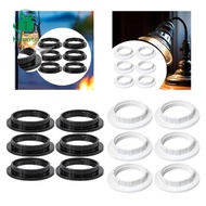 Kesoto 6 Pieces E26/E27 Light Base Shade Rings, Retaining Ring Inner Diameter 1.54"