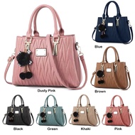 KABELKA Women Handbag Large Capacity Plain Embroidery Thread Shoulder Sling Bag Beg Tangan Wanita CS