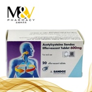 ACETYLCYSTEINE SANDOZ 600MG ETABS 20S