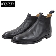 รองเท้าบูทเชลซีหนังลูกวัวเคลือบแว็กซ์สีดำ Crockett & Jones รุ่น 8 341 Last Side Gore Boots สำหรับผู้