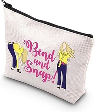 Novelty Classic Movie Inspired Elle Woods Bend and Snap Inspired Zipper Pouch Makeup Bag , Beige, Bend Snap