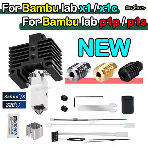 X1E P1P P1S hotend Bambu Lab Hotend Upgrade TZ 2.0 Version Bi Metal Fit Bamboo X1 X1C Thermistor Bra