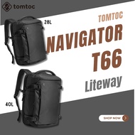 Tomtoc Navigator-T66 Liteway Travel Laptop Backpack 28L | 40L (Black)