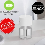 Wireless USB Aroma Air Diffuser | Battery Powered | Humidifier Essential Oil Aromatherapy Spray With