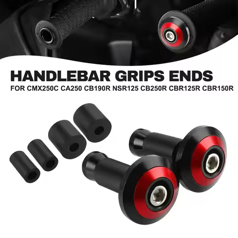 For Honda Motorcycle Handle Bar End Cap Anti Vibration Silder Plug REBEL CMX250C CA250 CB190R NSR125