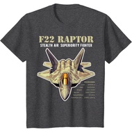 F-22 Raptor Fighter Jet Military Aircraft Men Dad T-Shirt