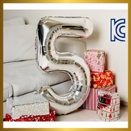 Jumbo Silver Gold Number Balloon (1 pc)