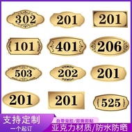 【New style recommended】Customized Door Plate Number Plate Home Self-Adhesive Acrylic Room Hotel Community Hotel Rental H