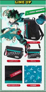 日本 代購 9款 3種袋 日魂 我的英雄學院 OUTDOOR 綠谷出久 麗日御茶子 爆豪勝己 轟焦凍 奮進人 轟炎司 霍克斯 死柄木弔 荼毘 轟燈矢 渡我被身子 背囊 背包 單肩包 斜孭袋 單肩袋 通