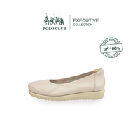 POLO CLUB รองเท้าหนัง รุ่น EX-1949 สีเบจ | รองเท้าคัดชูผู้หญิง