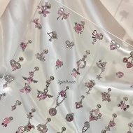 [1 PCS] galaxy Link 4 I 2 GIRLS ACCESSORIES I Pink Stone STEEL Earrings I