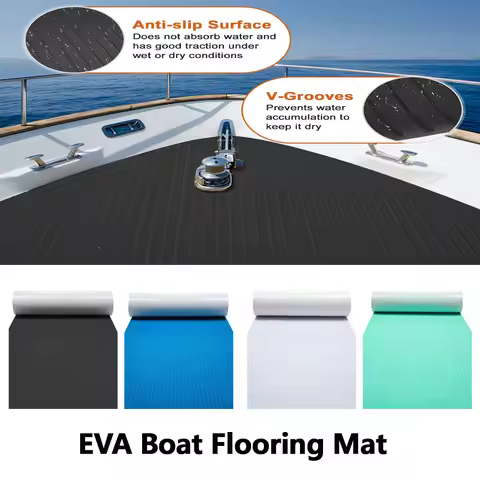 UXCELL 2440x400x6mm 1220x400x6mm Self-Adhesive Eva Teak Decking Sheet For Boat Yacht Marine Eva Foam