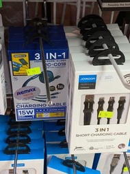 充電線 iPhone Micro  type c Remax 3 合 1  15W 快充伸縮一拖三充電綫