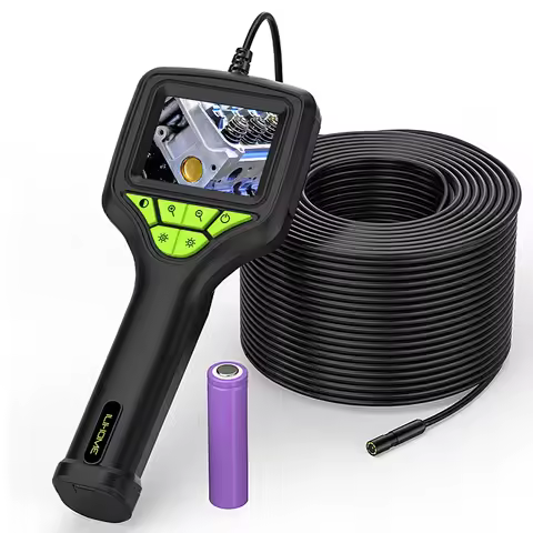 2.8'' IPS Screen Industrial Endoscope Camera 2M-100M Cable HD1080P 8MM Pipe Inspection Borescope 8LE