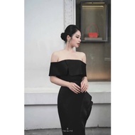 TN BIGSIZE_60-95kg_GOOD SCRATCHED SNOW SHOULDER BET DRESS