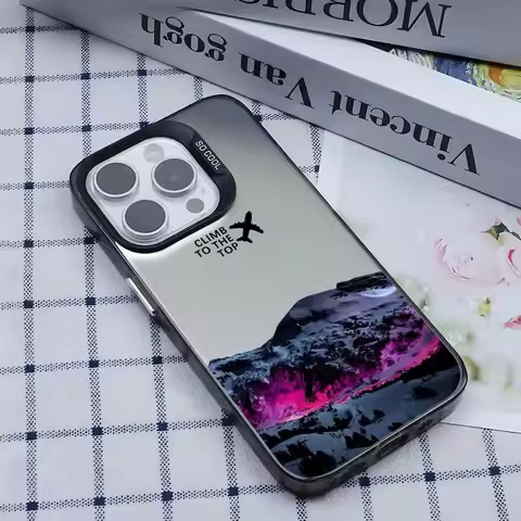 T-The North Fashion F-Face Phone Case For lMDColor Silver Shell For lPhone 17 16 e 15 14 13 12 11 Pr