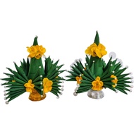 现货泰国供奉接神塔 青色花 金银花（1对） 四面佛 泰国佛 泰国神 佛牌 南刮