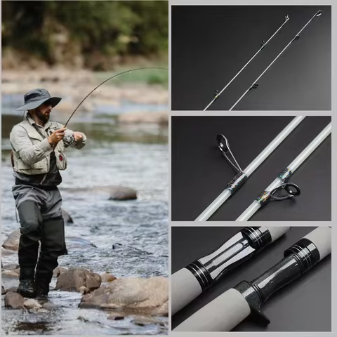 Portable 4 Piece Baitcasting Fishing Rod 1.4m New Ultralight Travel Trout Stream Freshwater