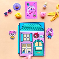 Toca Life World quiet book Toca Boca sister's home handmade book paper doll paper doll house toca bo