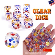 6pcs Clear Dice. Acrylics Dice for Games